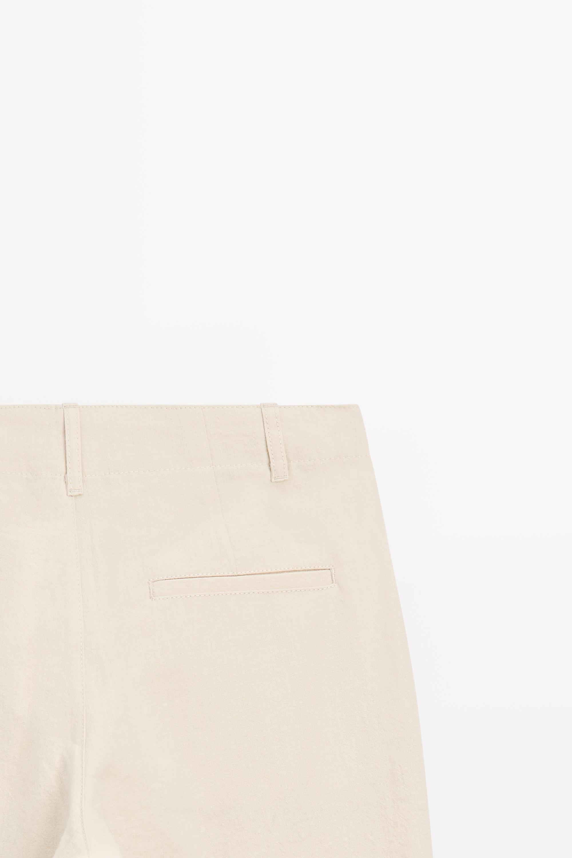 Linen blend relaxed fit pants
